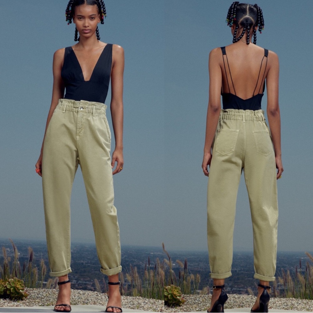 ZARA High Rise Paperbag Jeans - Picture 2 of 7